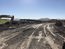 January 2020 – Construction site; workers; and equipment near the U.S. Mexico Border in East Otay Mesa. For more information call (619) 688-6670 or email CT.Public.Information.D11@dot.ca.gov