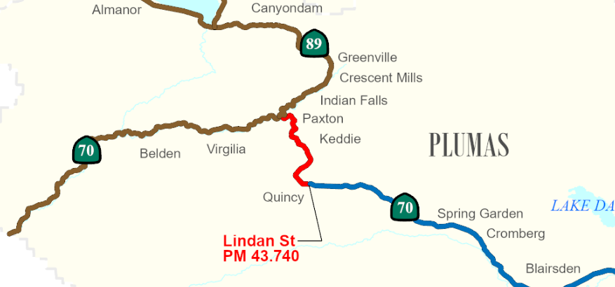 State Route 70 Truck Restriction