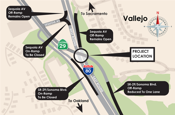 80-State Route 29 Separation Bridge Project Vallejo map