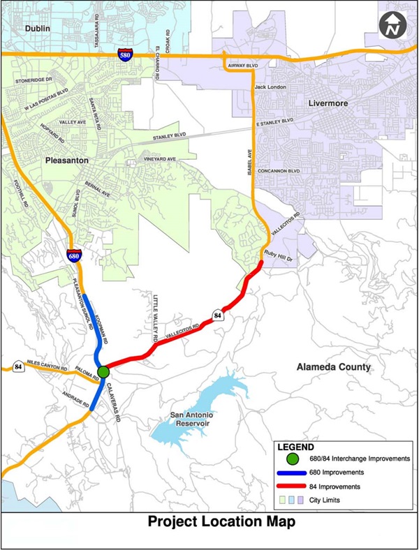 84 Expressway Widening 680 location map