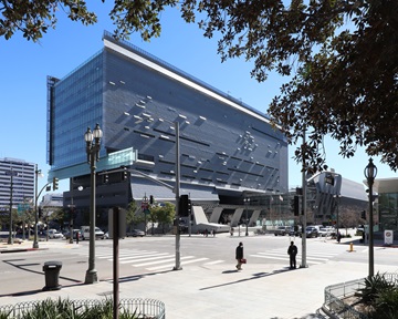 A view of District 7 Office Building from City Hall