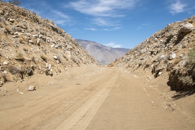 The railroad cut on the Olancha Cartago Project in 2022