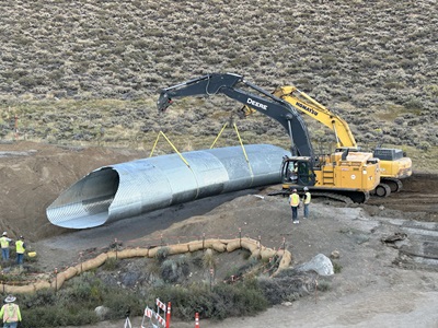 Wildlife undercrossing installation