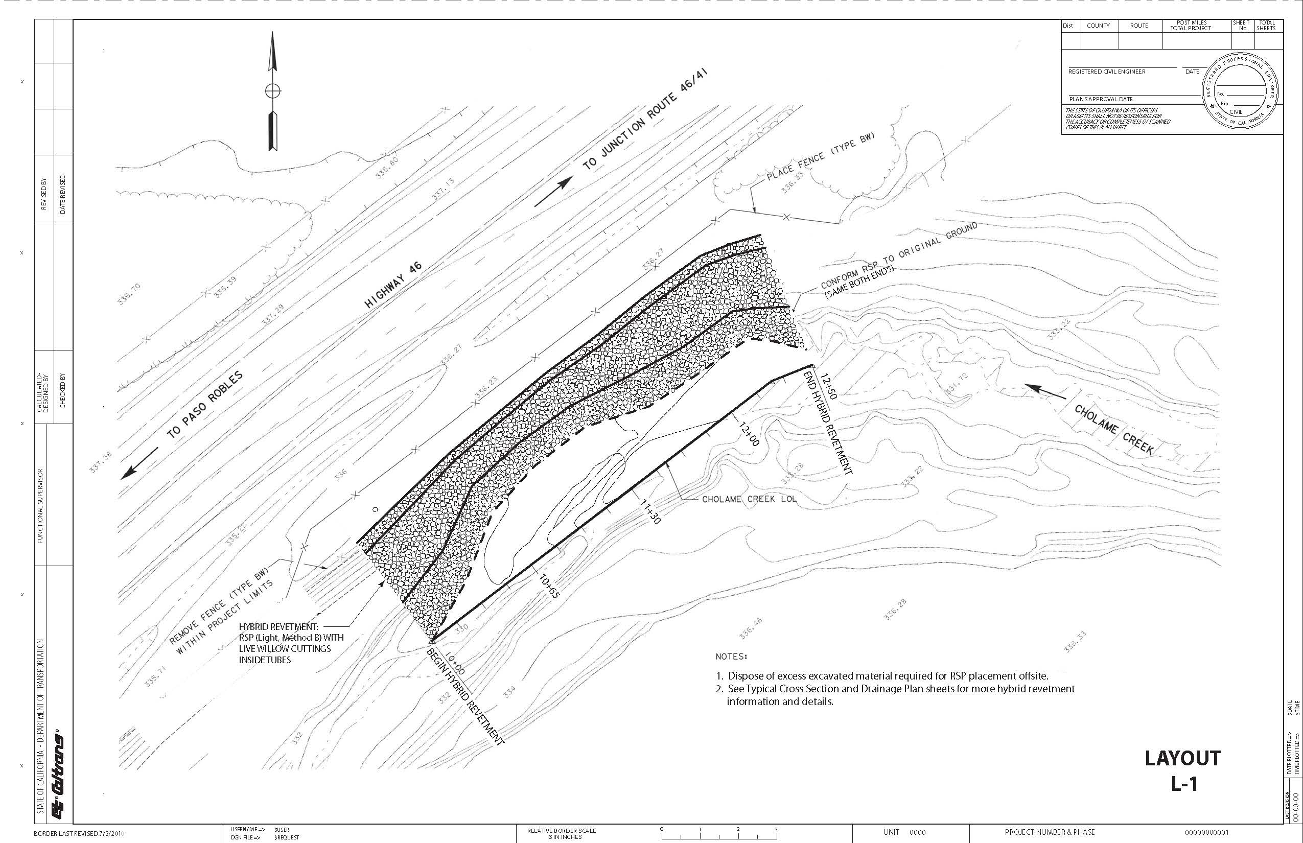 APPENDIX C- SAMPLE HYBRID REVETMENT PLAN SHEETS & DESIGN CROSS SECTIONS 1