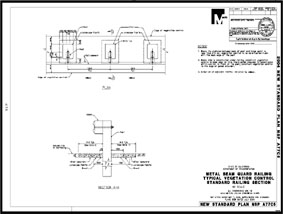 Diagram detailing construction of minor concrete vegetation control