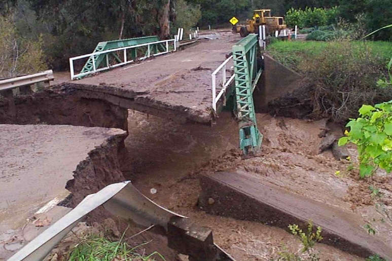 Figure 2 Highway 150 Bridge Failure Central Coast Winter 2005