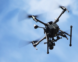 Photo thumbnail of a Caltrans drone in flight.