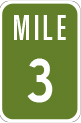 Graphic illustration of a Mile Marker road sign.